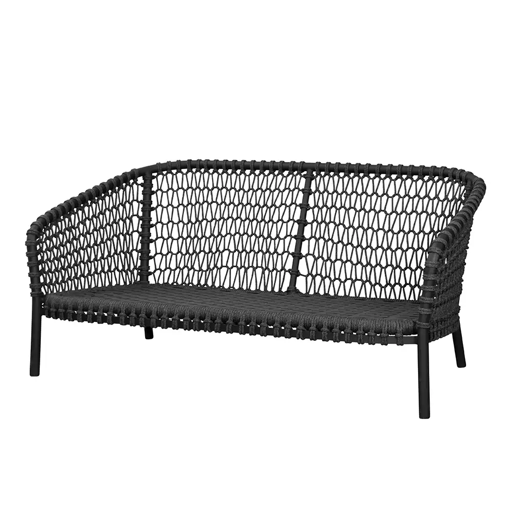 Cane-line, Ocean 2 Sitzer Sofa Dunkelgrau Soft Rope