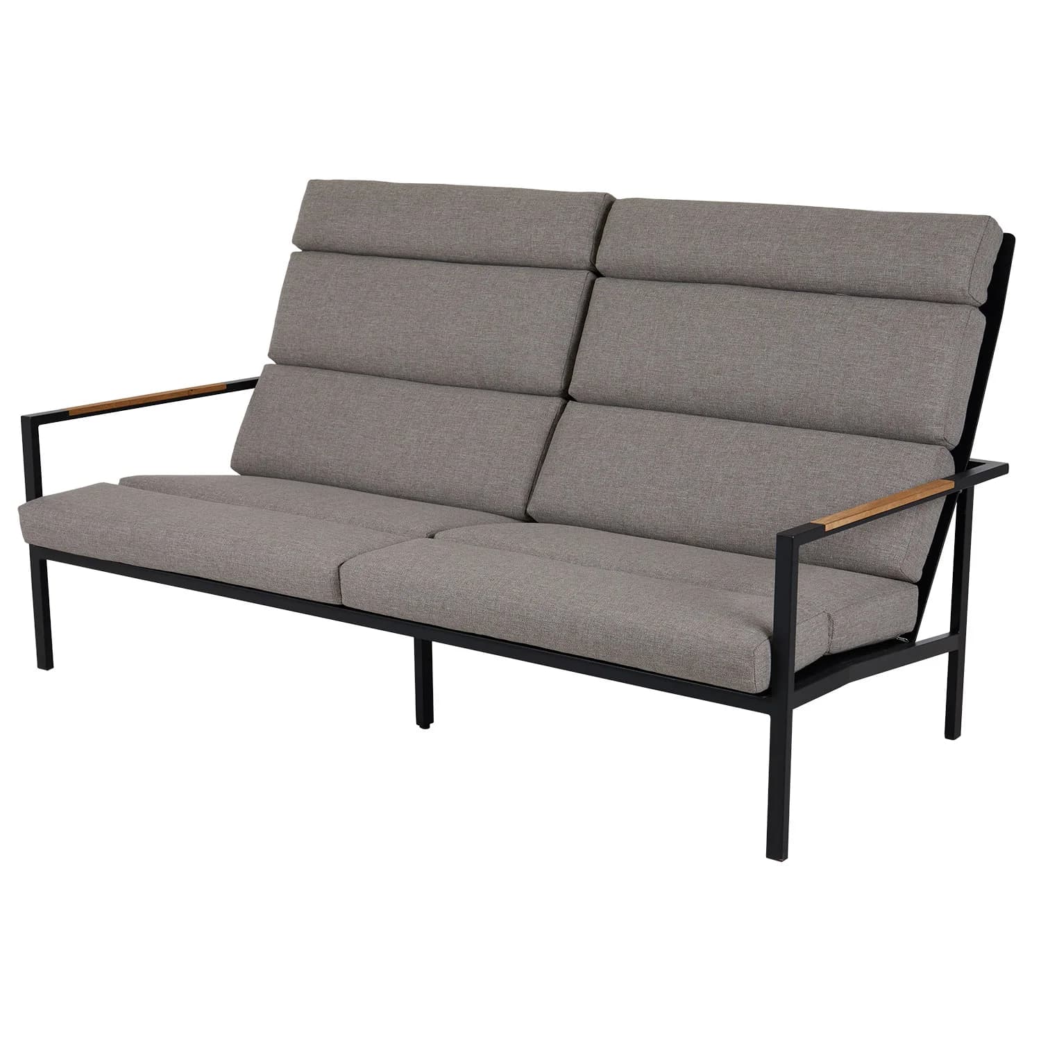 Brafab, Indus 3-Sitzer Sofa schwarz mit Kissen