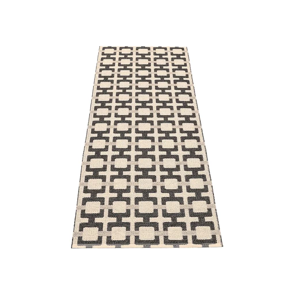 Pappelina, Tom teppich Black/Cream/Warm Grey 70 x 180 cm