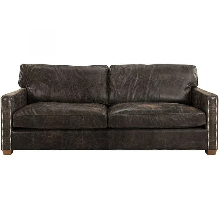 Artwood, Viscount 3-Sitzer Sofa Leder Fudge