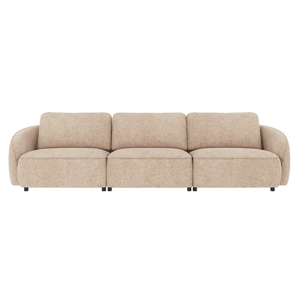 Rowico Home, Norris Sofa 4-Sitzer Stoff Anna hellbeige