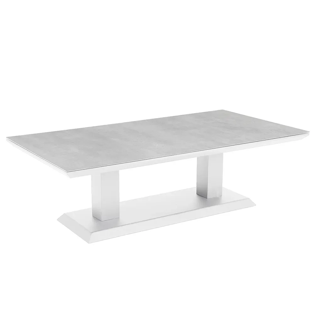 Brafab, Heis Höhenverstellbarer Couchtisch 79x150 cm weiß