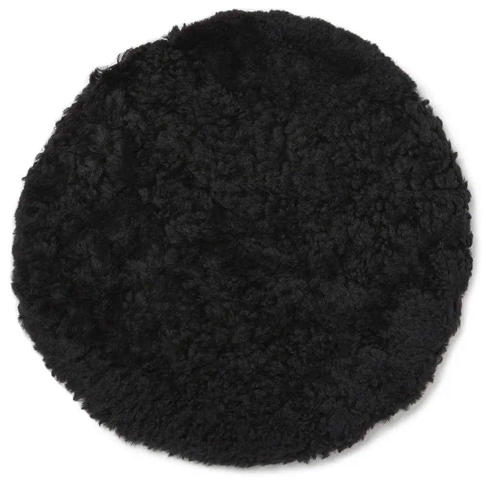 Skinnwille, Rundes Sitzkissen 34 cm Schwarz