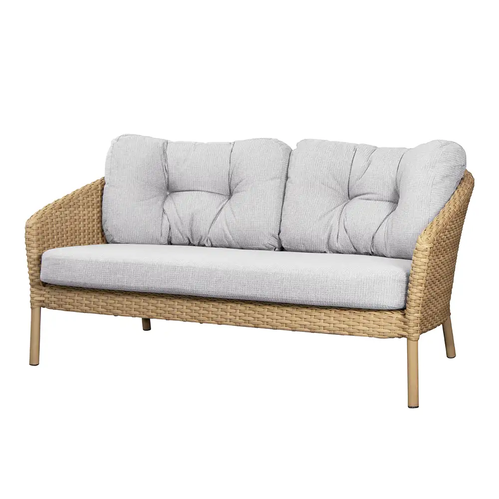Cane-line, Ocean Kissen Set Weiß Grau für 2 Sitzer Sofa