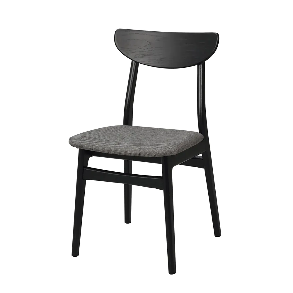 Rowico Home, Rodham Stuhl schwarz Eiche/dunkelgrau