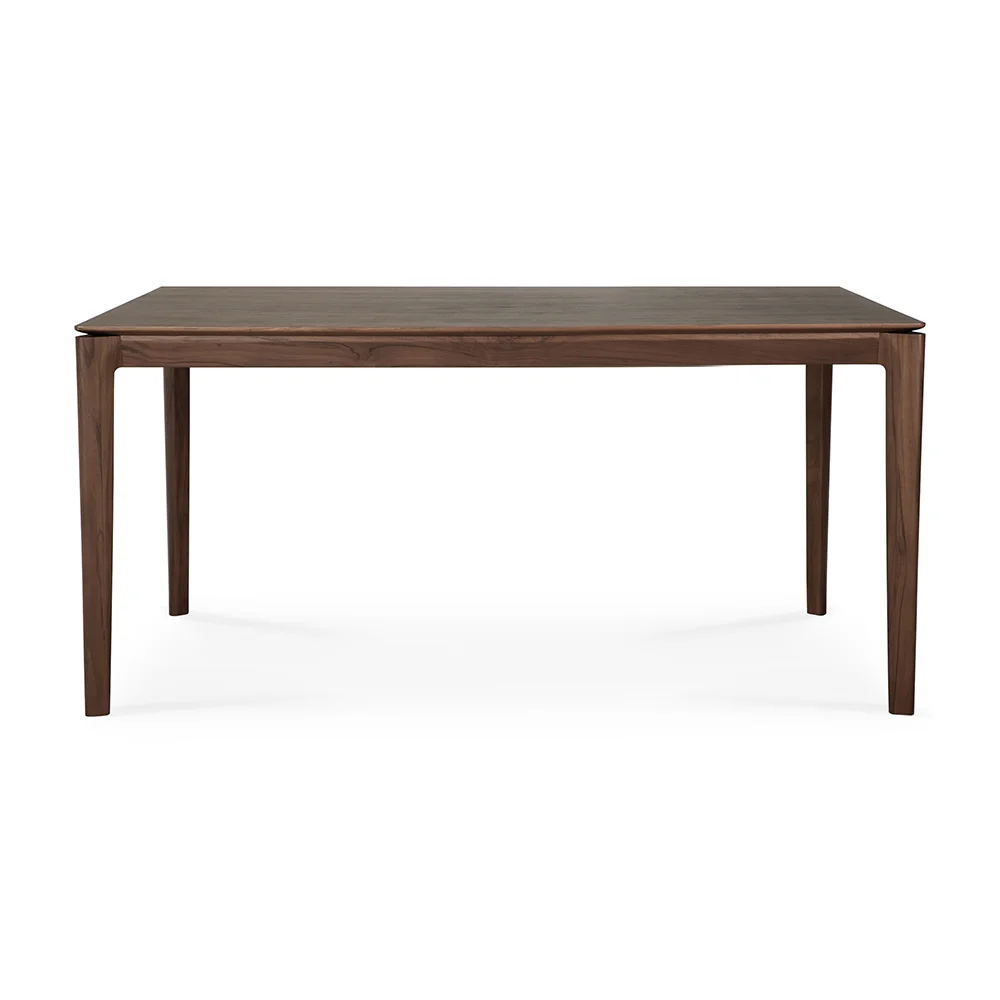 Ethnicraft, Buch Esstisch 80x160 cm Braun lackiertes Teakholz