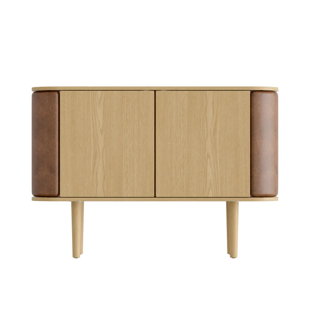 Umage, Treasures 2-türiger Schrank Eiche/brown faux leather