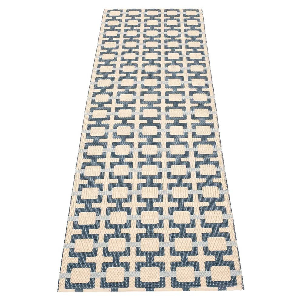 Pappelina, Tom teppich Ocean Blue/Cream/Blue Fog 70 x 240 cm