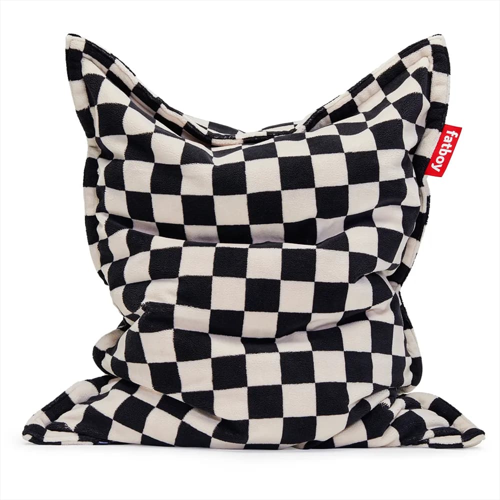 Fatboy, Original slim teddy Sitzsack chess schwarz ecru