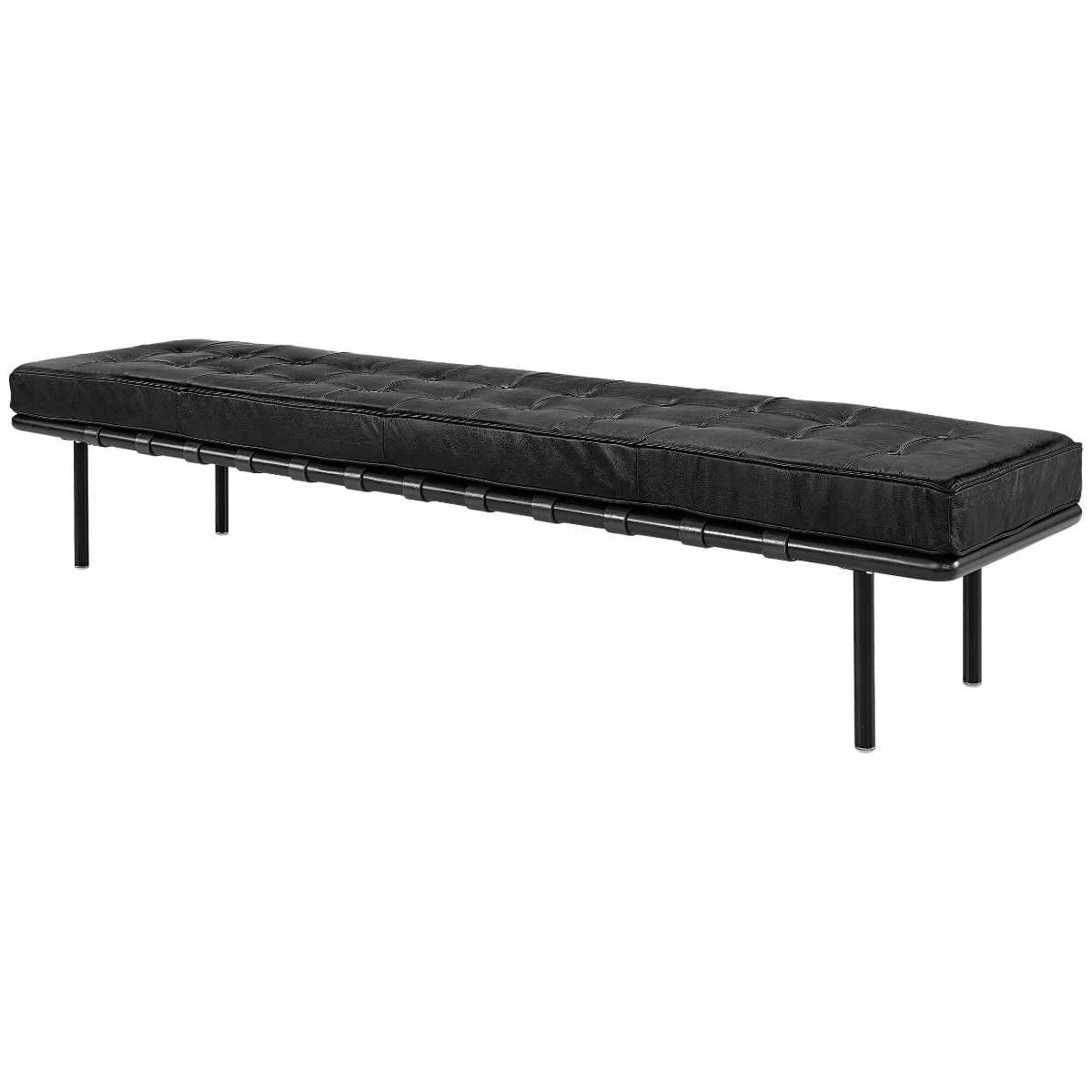 Princetown Leather Bench Mountain Black