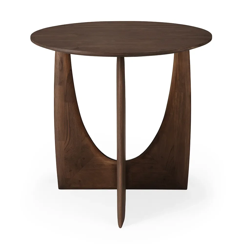 Ethnicraft, Geometrischer Beistelltisch Teak braun