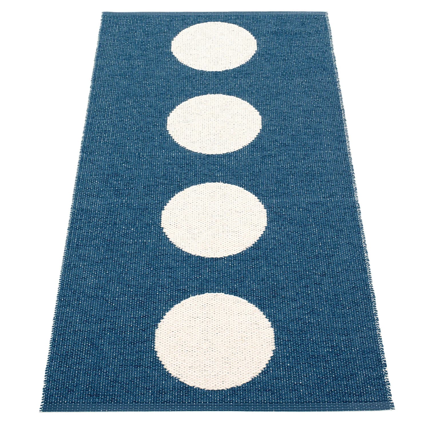 Pappelina, Vera Teppich 70x150 cm ocean blue / vanilla
