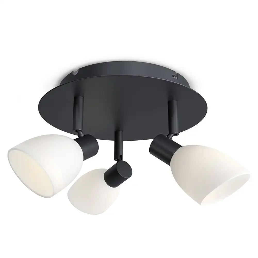 Herstal - Cut 3 Deckenleuchte Round Black/Opal