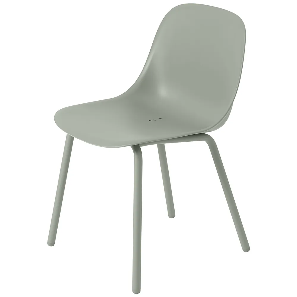 Muuto, Fiber Outdoor Esstischstuhl Dusty Green