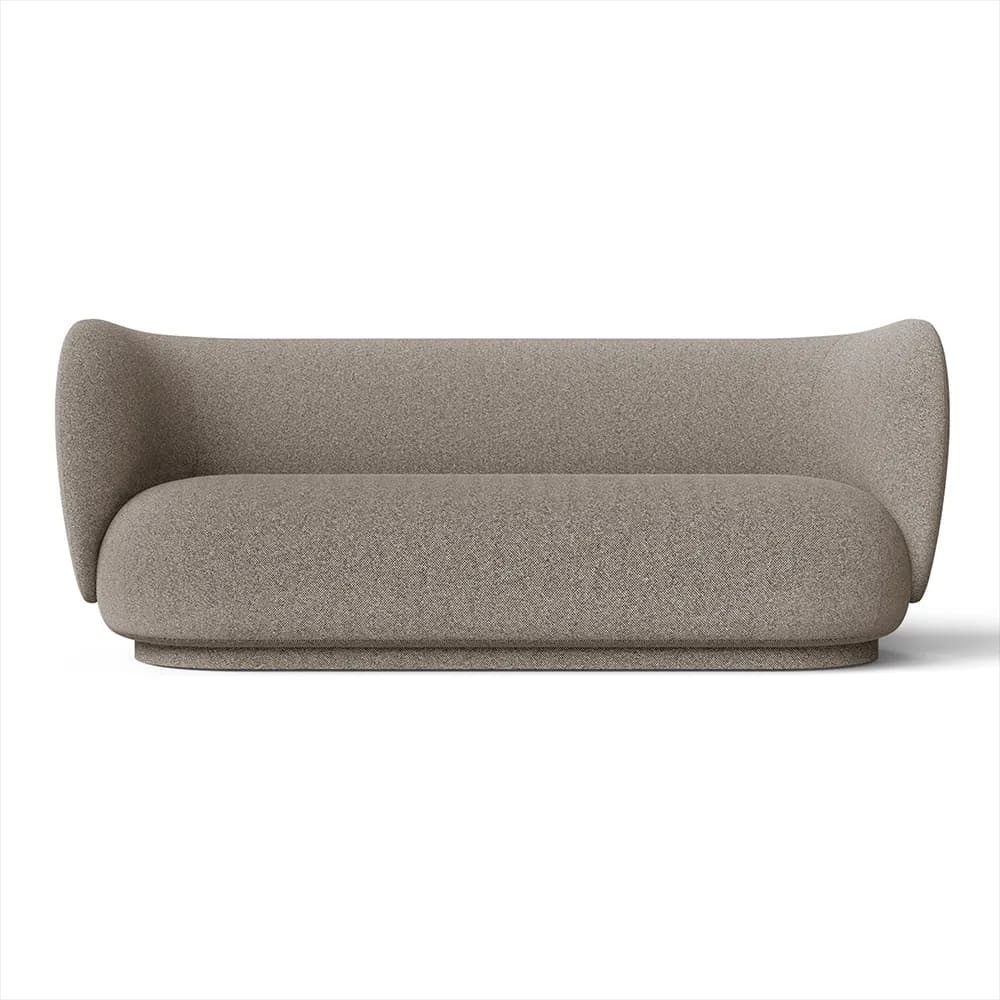 Ferm Living, Rico 3-sitzer sofa Main Line Flax - Coffee