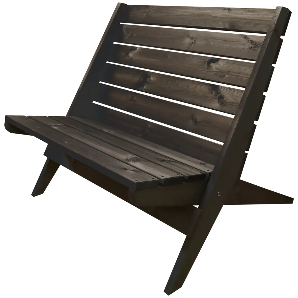 Hillerstorp, Double Granny Chair Kiefer schwarz geölt
