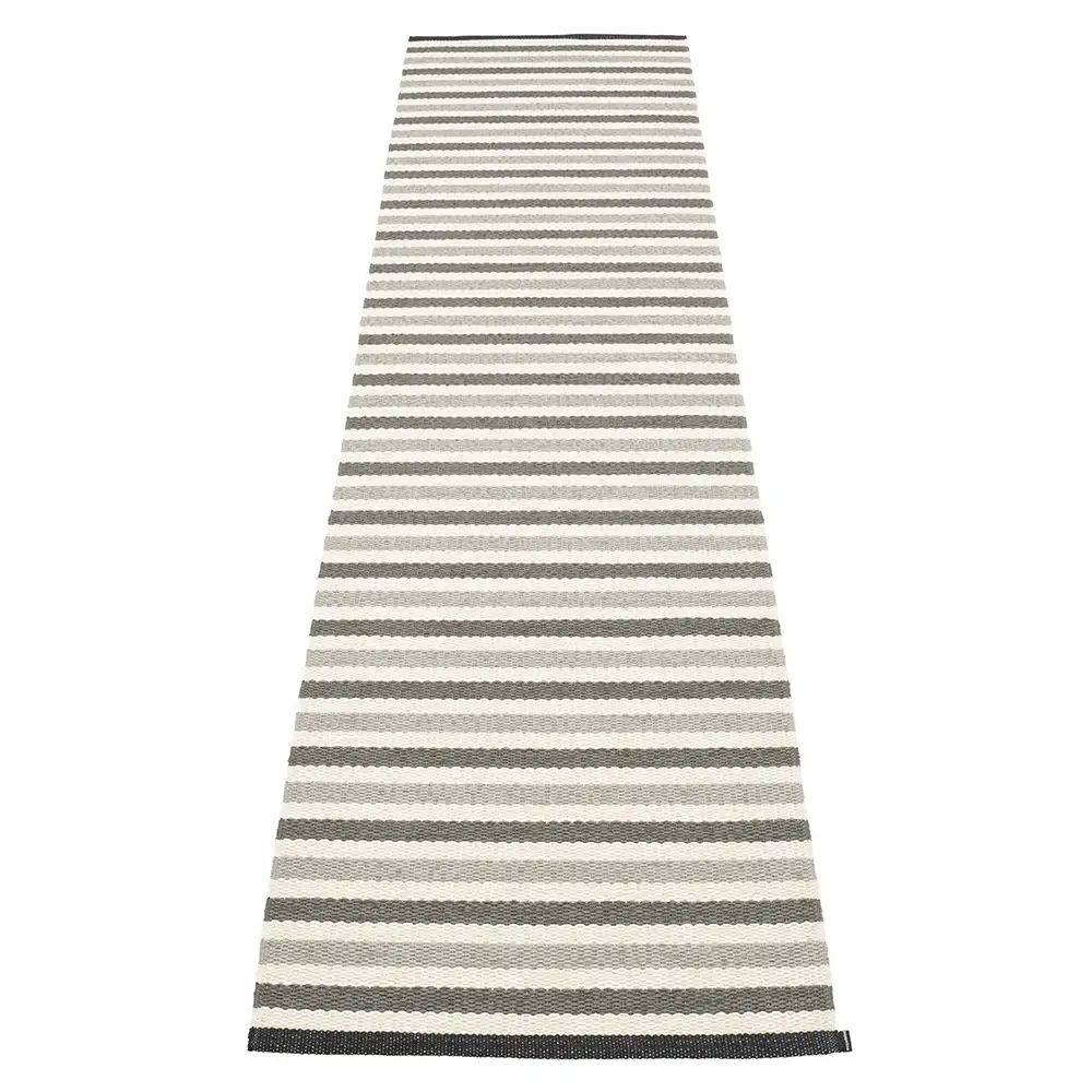 Pappelina, Teo Teppich 70x300 cm Warm Grey/Charcoal/Vanilla