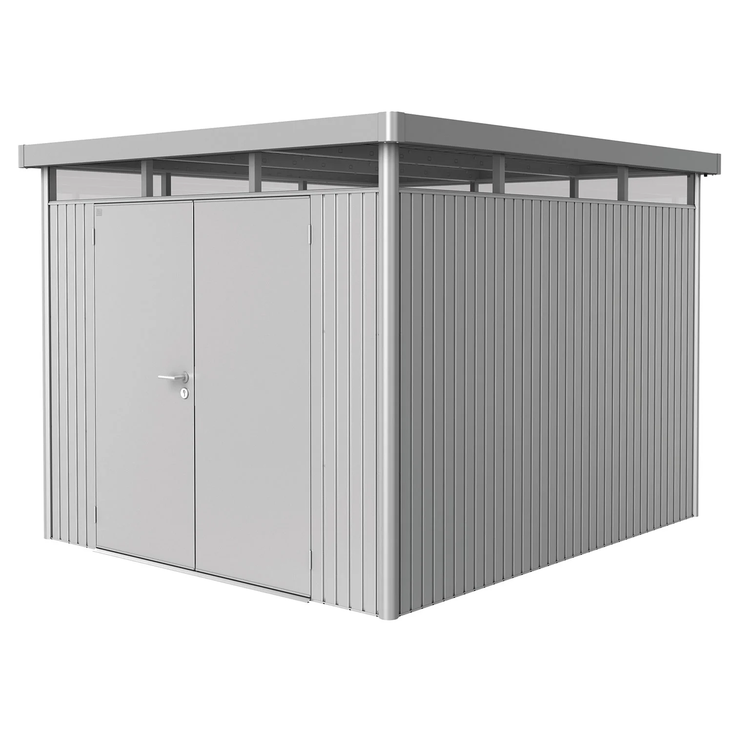 Biohort, Highline Gerätehaus Doppeltür Größe h5 metallic silber Biohort