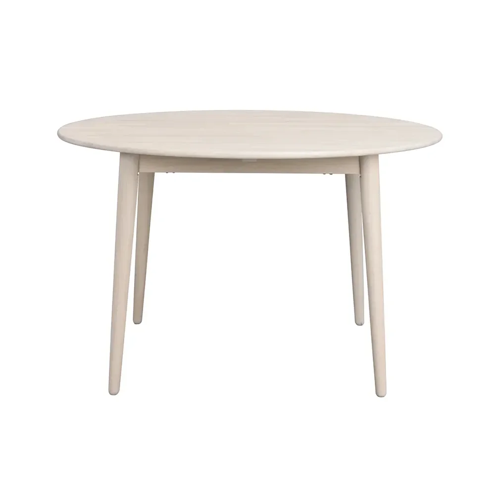 Rowico Home, Tyler Esstisch Ø120-165 cm weiß pigmentierte Eiche