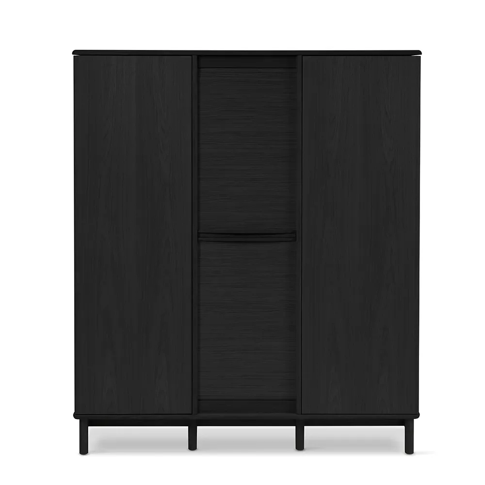 Skovby, SM546 Hoher Sideboard Schwarz lackierte Eiche