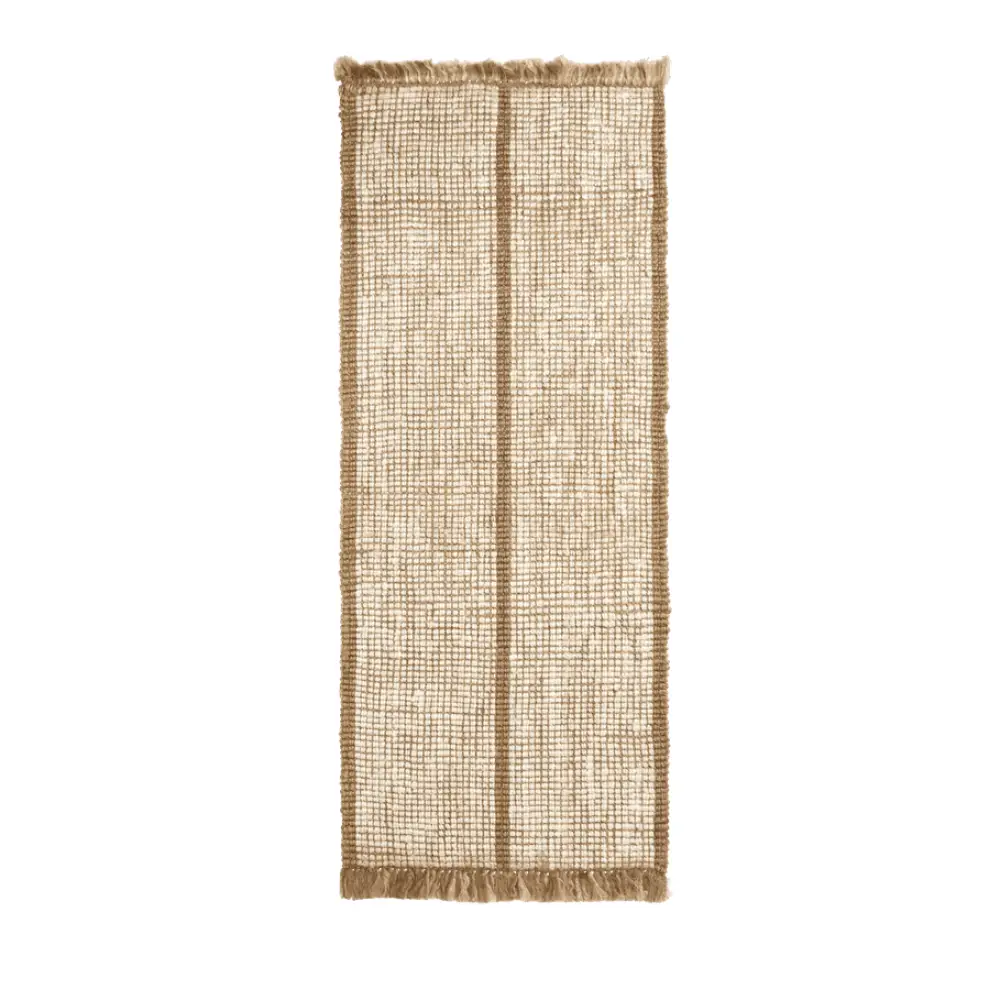 ferm LIVING - Athens Stripes Teppich 80 x 200 cm natur/creme