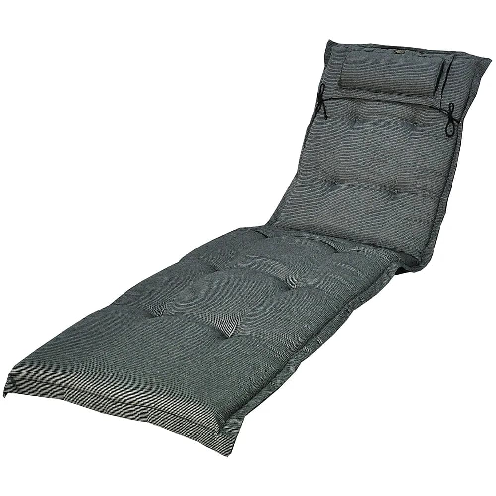 Fritab, Canyon Thick Sonnenliege Kissen strukturiert dralon Granite Grey