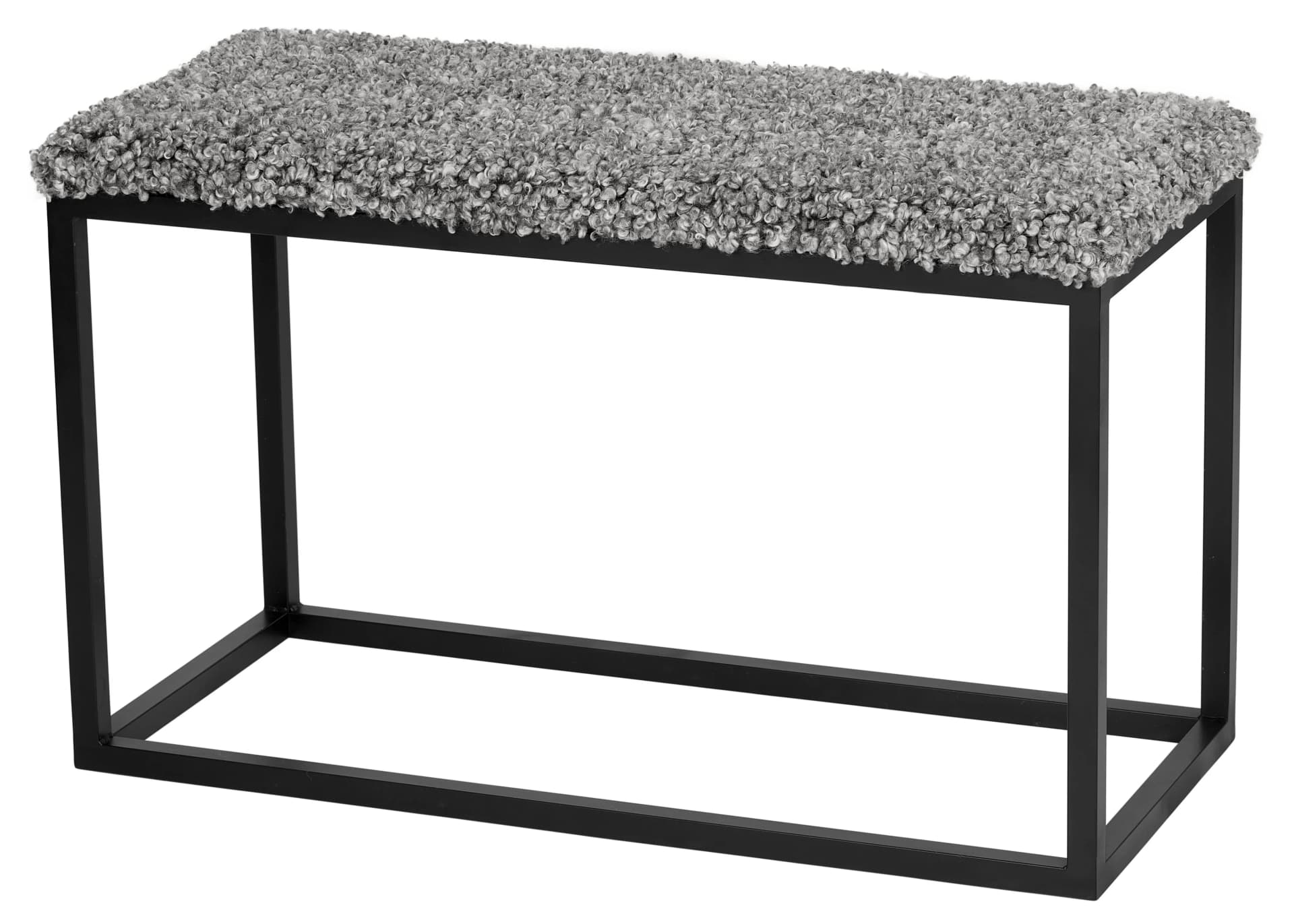 Skinnwille, Palle Bank 80x35 cm Stone/Black