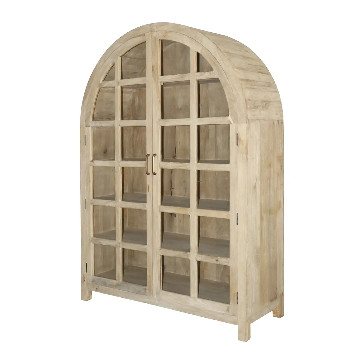 Affari of Sweden, RIKO Vitrinenschrank Natur L125 x B45 x H180 cm