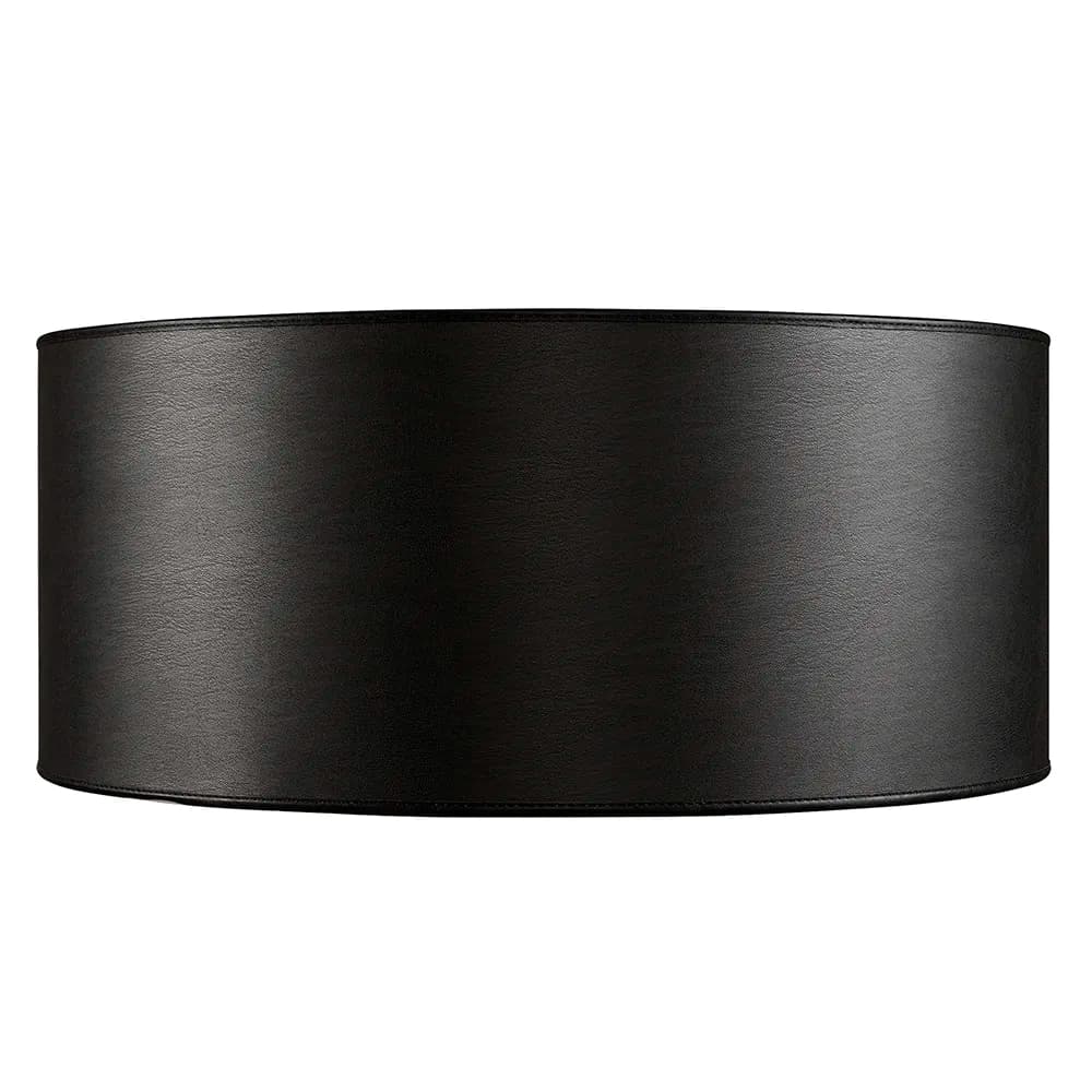 Zylindrischer Lampenschirm leather ebony