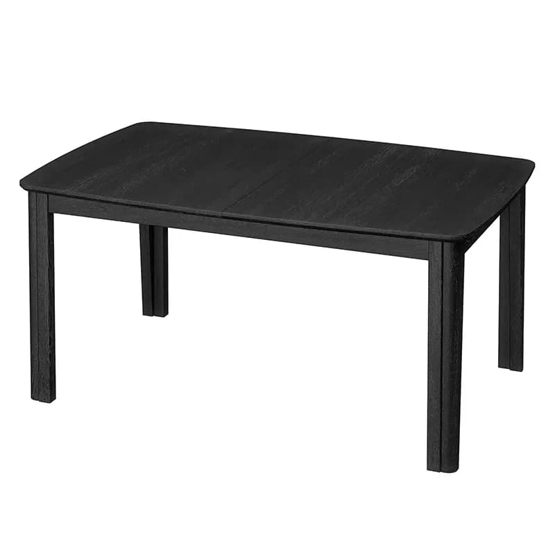Skovby, SM107 Esstisch 101x160-316-368 cm Schwarz lackierte Eiche