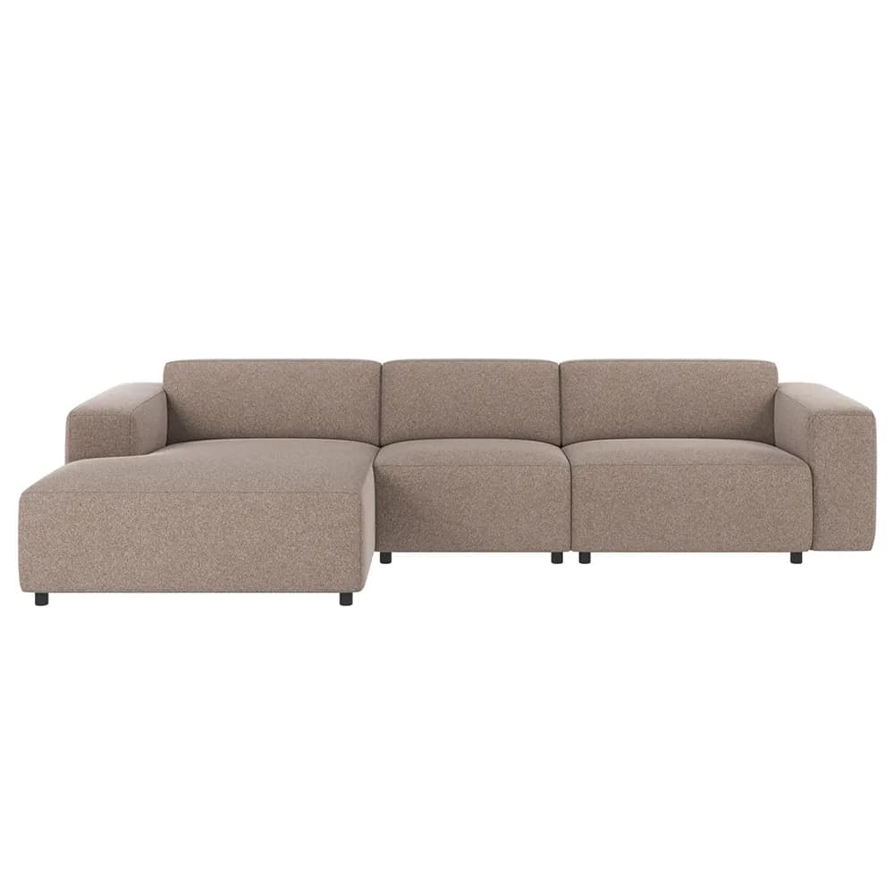 Rowico Home, Willard Sofa 4-Sitzer mit Chaiselongue links Stoff Brenda beige