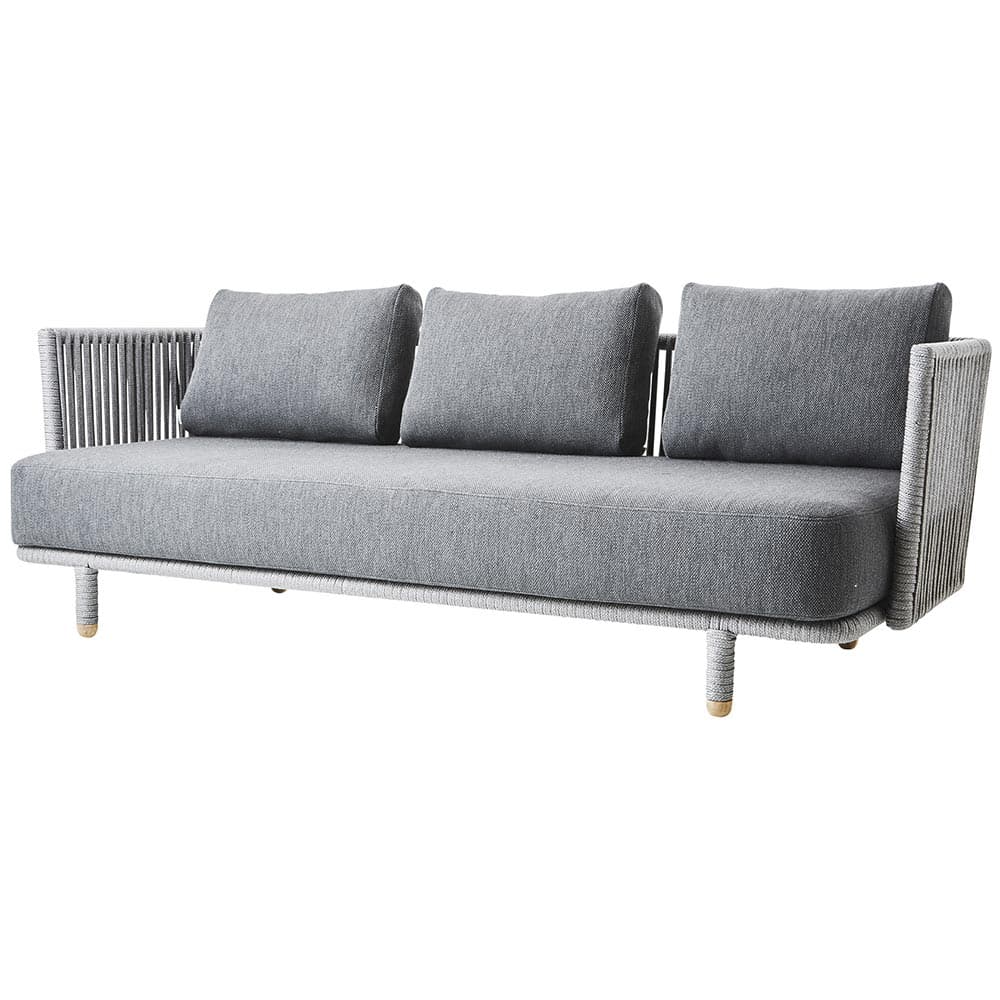 Cane-line, Moments 3 Sitzer. Sofa inkl. Airtouch Kissenset grau