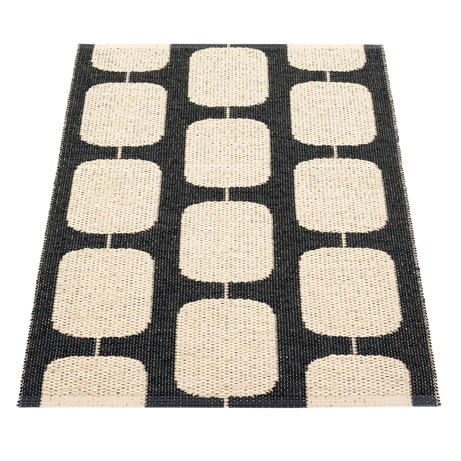 Pappelina, Sten Teppich 70x100 cm black / cream