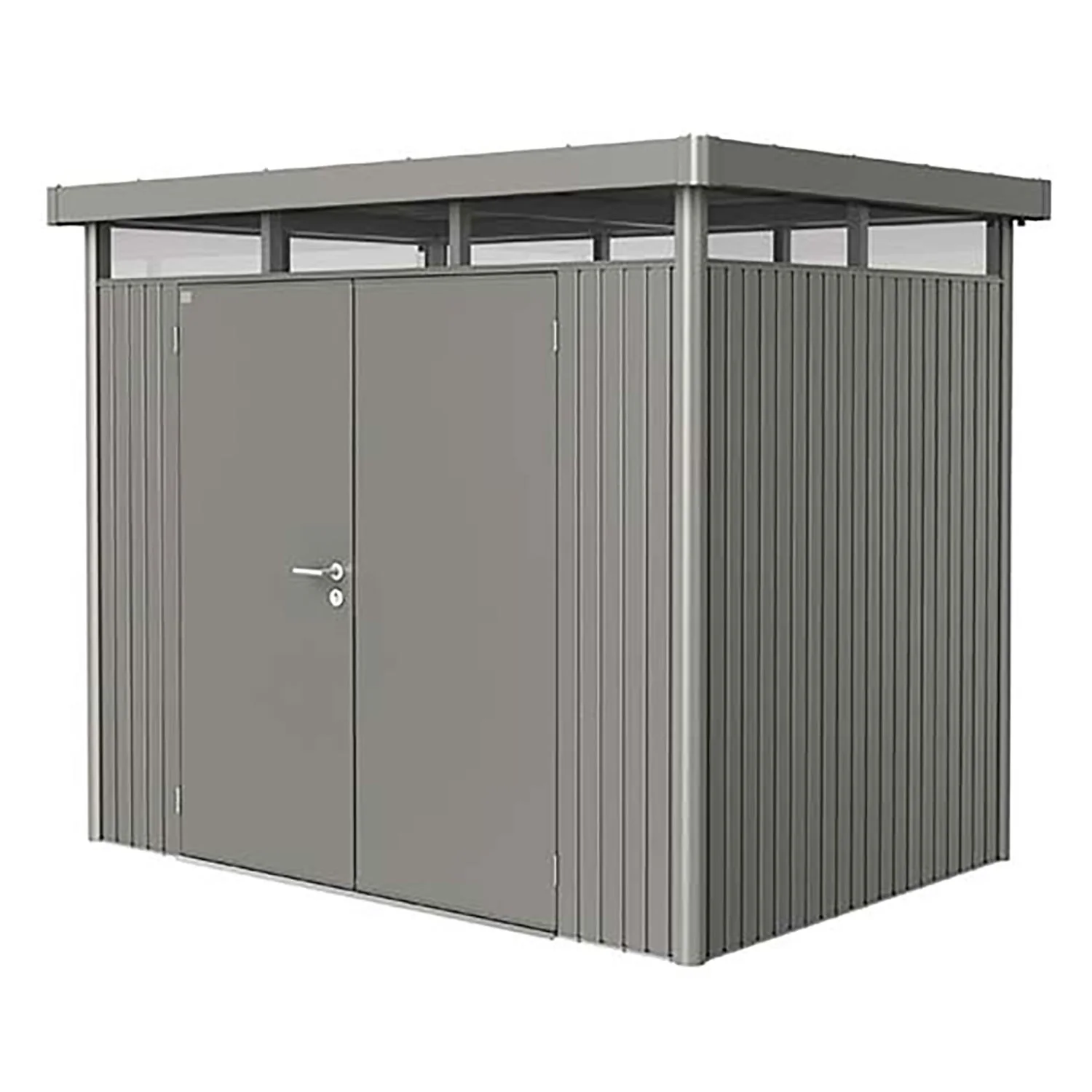 Biohort, Highline Gerätehaus Doppeltür Größe h2 metallisch quarz-grau Biohort