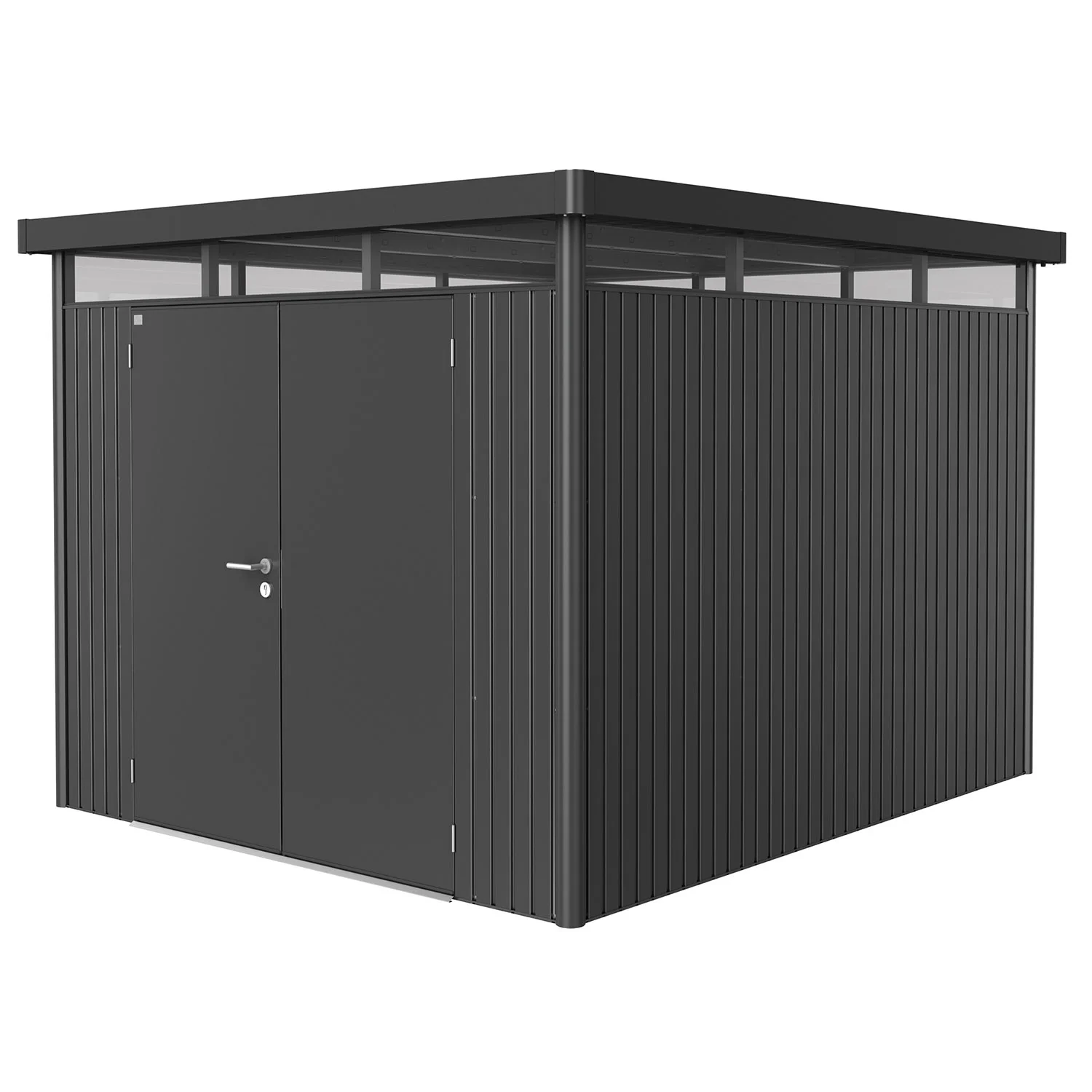 Biohort, Highline Gerätehaus Doppeltür Größe h5 metallic dunkelgrau Biohort