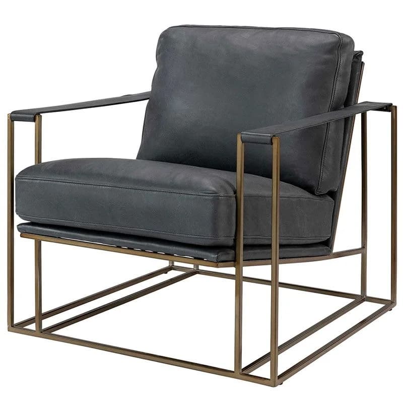 Bellagio Leather Armchair Brass
