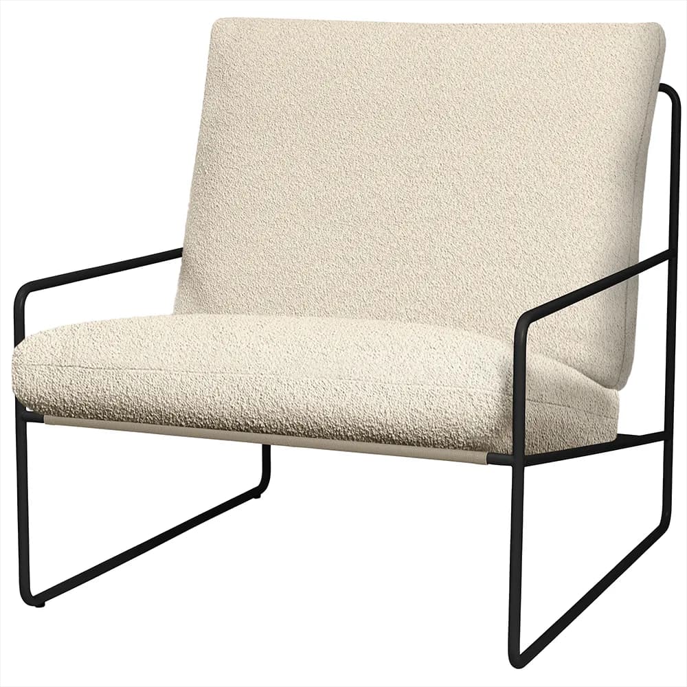Ferm Living, Desert Sessel Black/Off-white