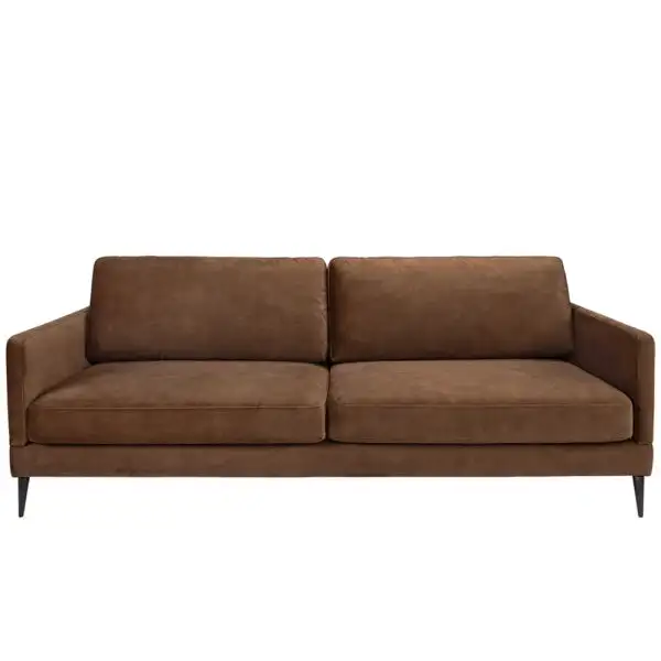 Artwood, Andorra 2-Sitzer Sofa Samt Haselnuss
