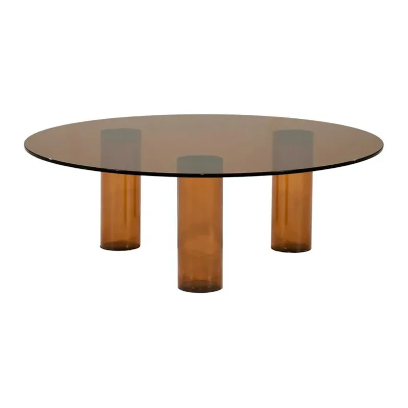 By-Boo, Aero Couchtisch 100x100x35 cm Kunstharz braun
