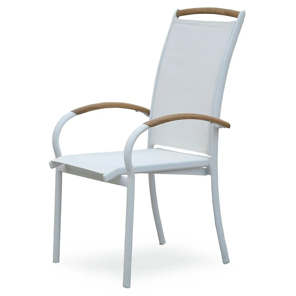 Hillerstorp, Nydala Sessel Weiß/Weiß Teak