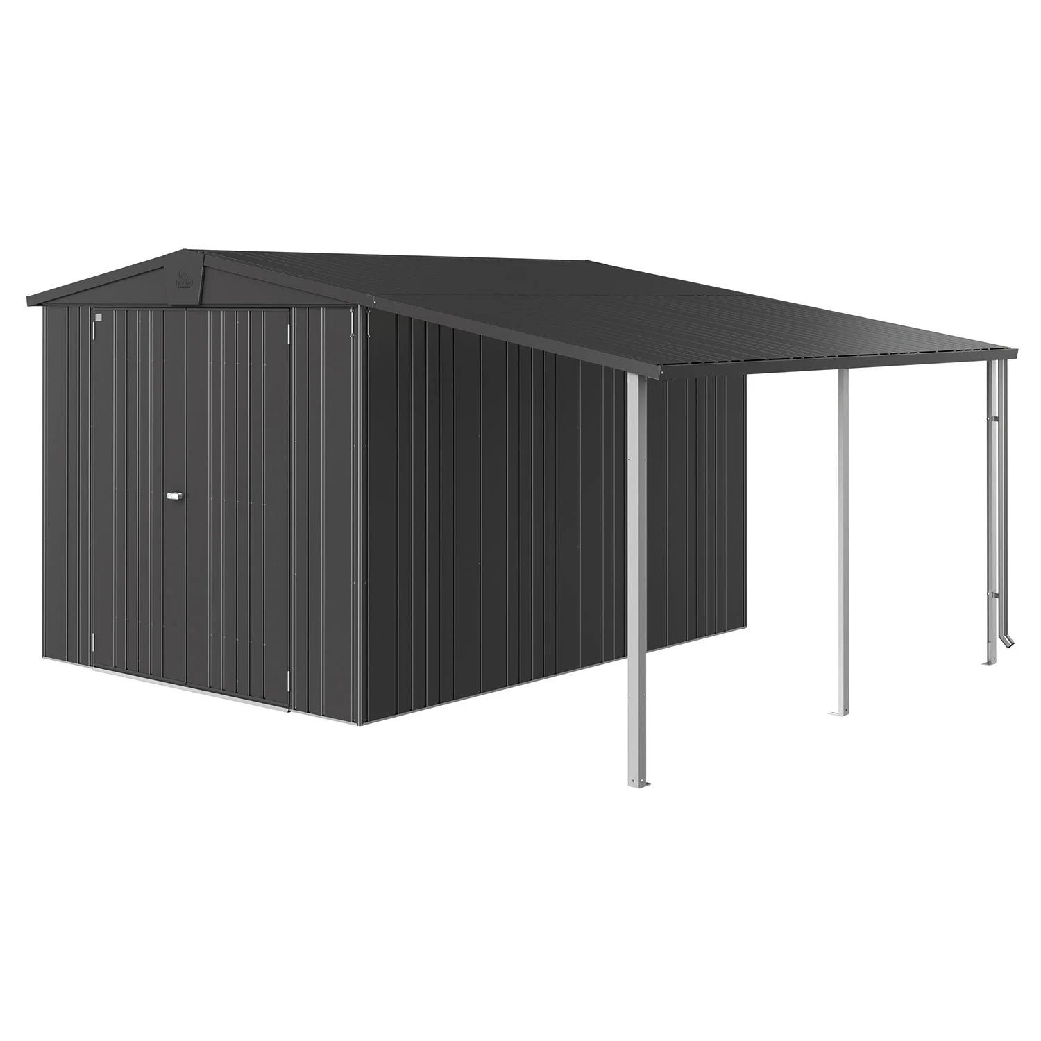 Biohort, Europa Seitendach Gerätehaus Größe 67 metallic dunkelgrau Biohort