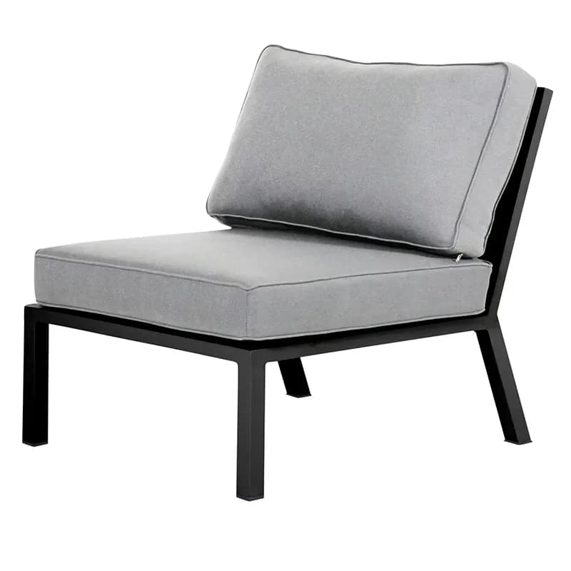 Brafab, Belfort mittlerer teil inklusive Kissen schwarz / Peral Grey