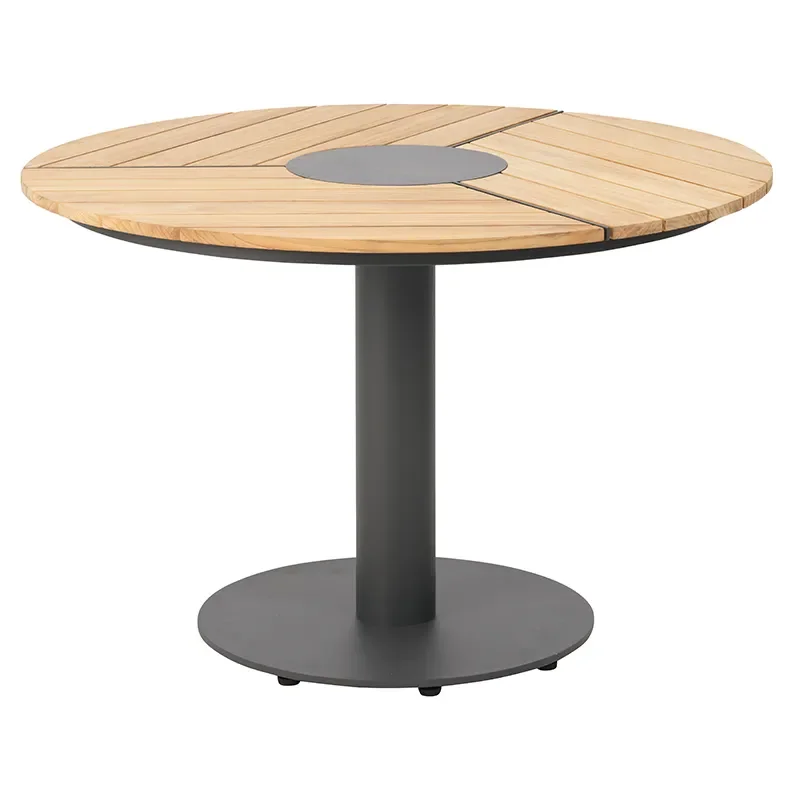 Brafab, Peace Wood esstisch 110 cm anthrazit / teak