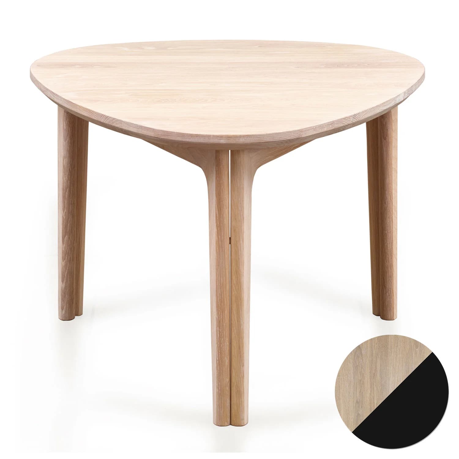 Skovby, Sm207 Couchtisch Eiche Weiß Öl/Schwarz Nano-Laminat 65X63X47Cm