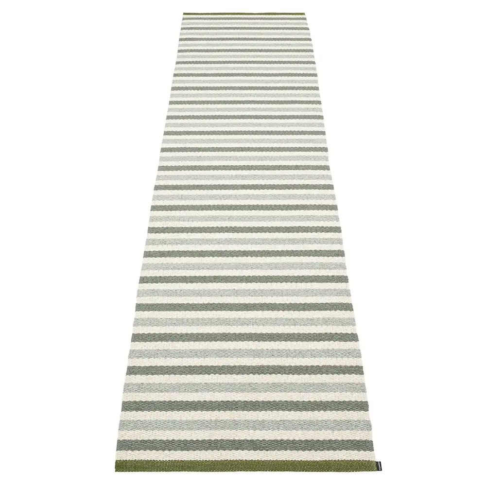 Pappelina, Teo Teppich 70x300 cm Sage/Army/Vanilla