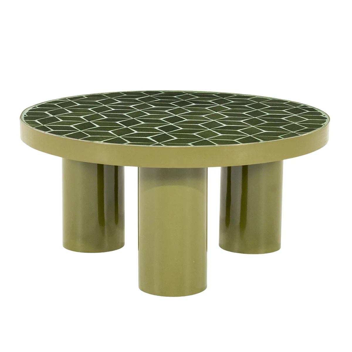 By-Boo, Couchtisch Patterna mit Mosaik-Tischplatte Green