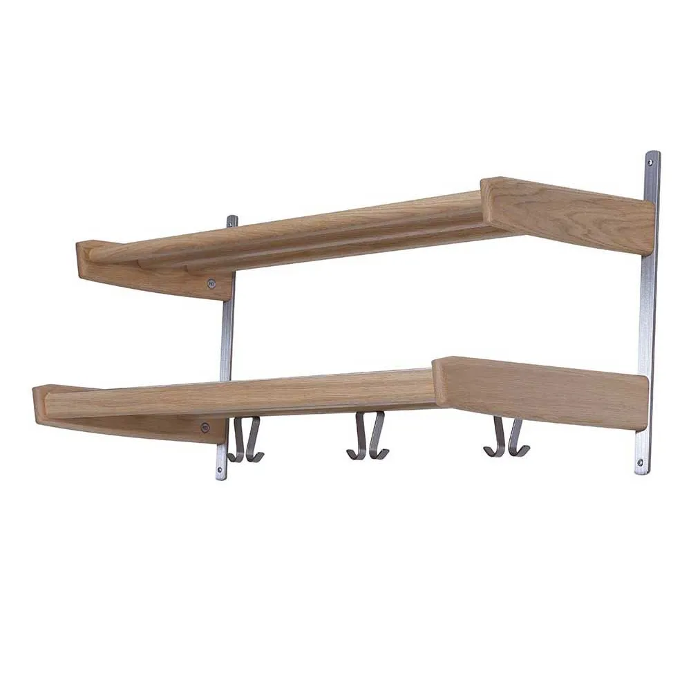 Oscarssons Möbel, Meja Hutablage 90 cm 2 Einlegeböden Eiche weiß geölt
