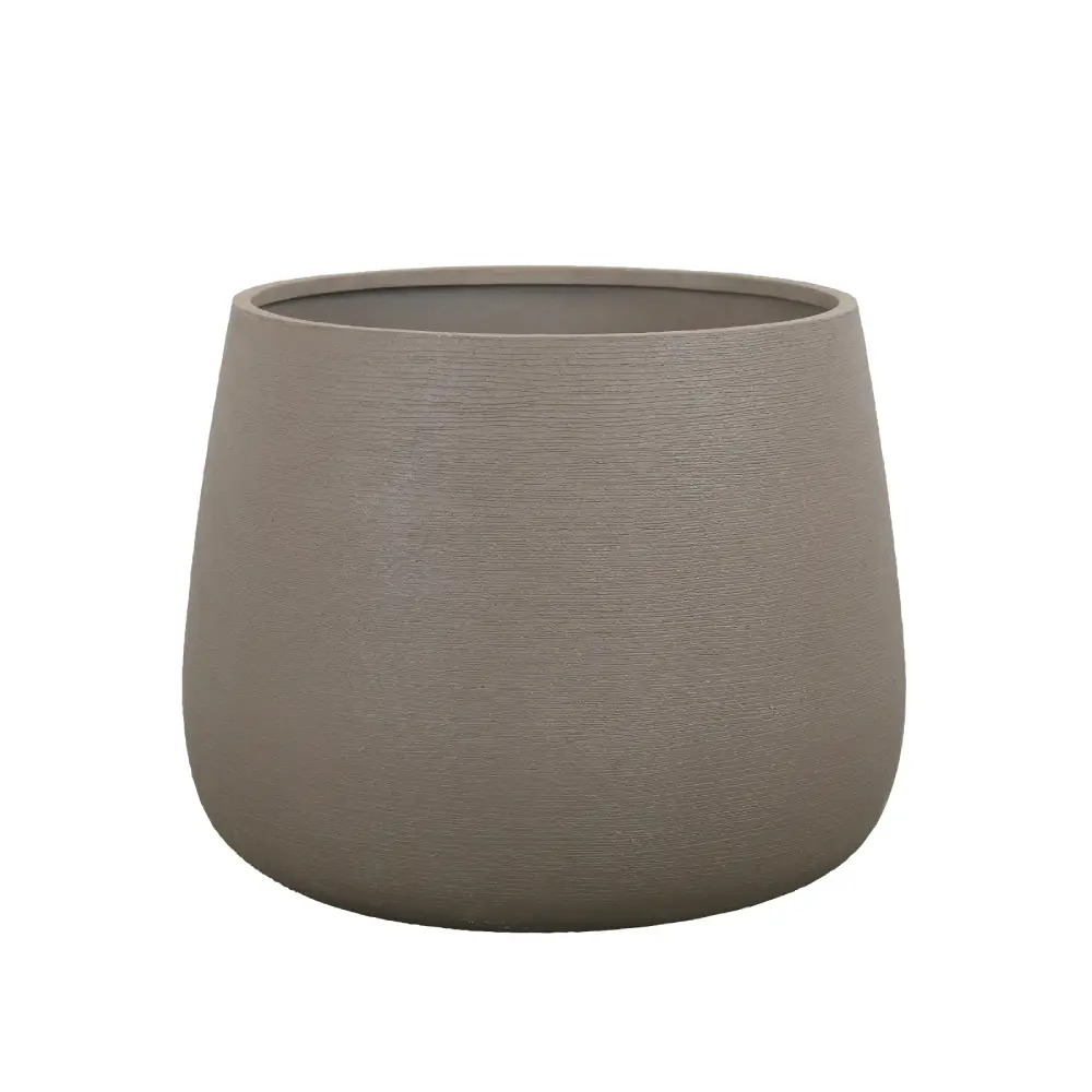 Cane-line, Soil topf rund stor Taupe structure, fiberglas