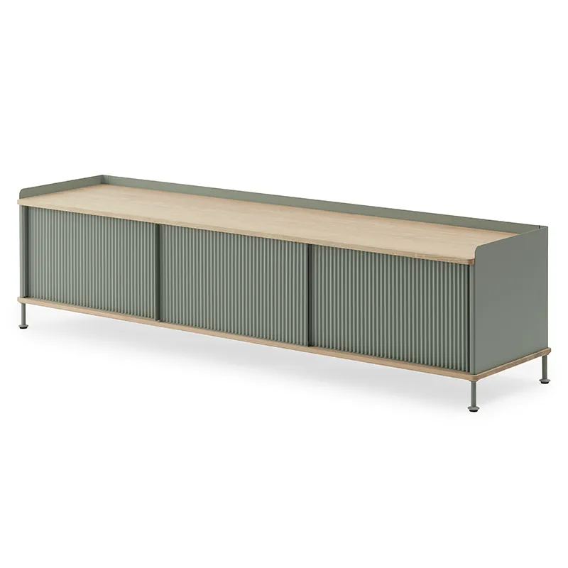 Muuto, Enfold Anrichte 186 x 45 cm - oiled oak Dusty Green
