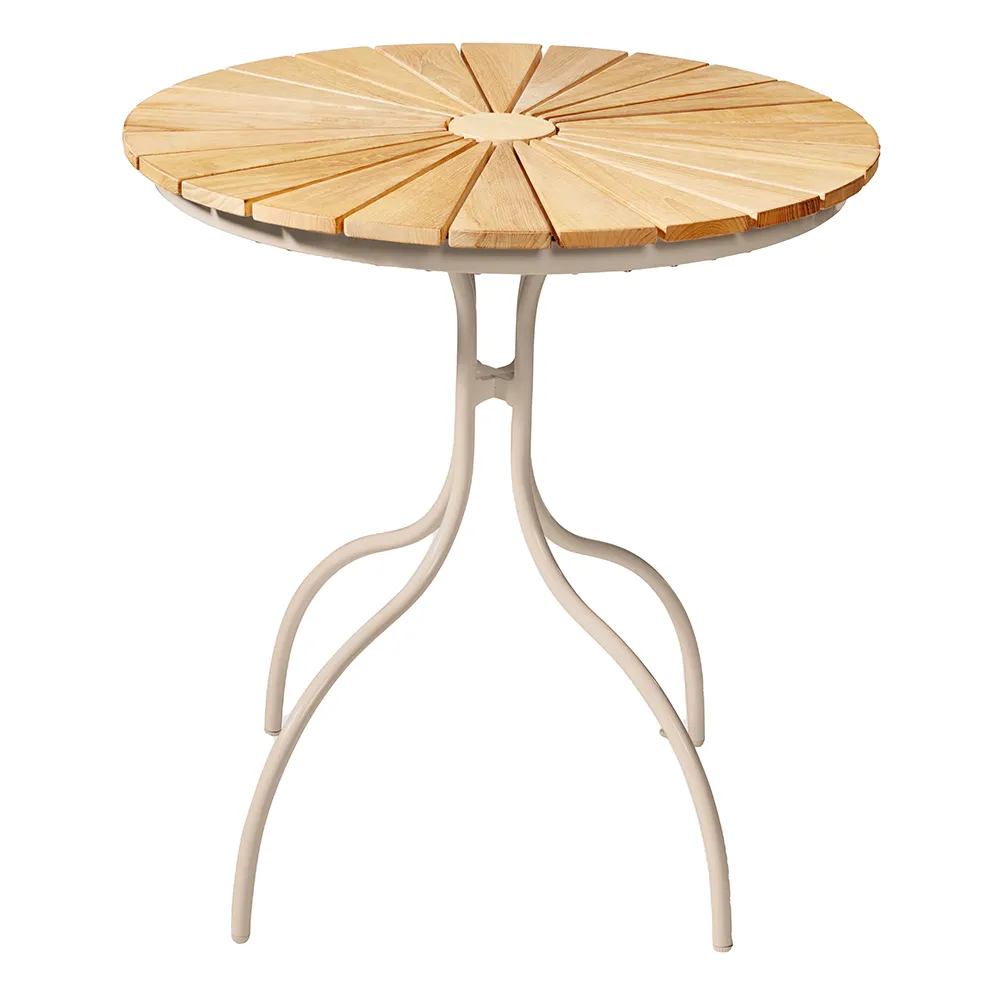 Cinas, Ellen Café-Tisch 80 cm sandgrau/Teak